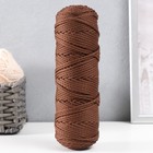 Шнур для вязания "Классик" без сердечника 100% полиэфир ширина 4мм 100м (коричневый) МИКС - Фото 4