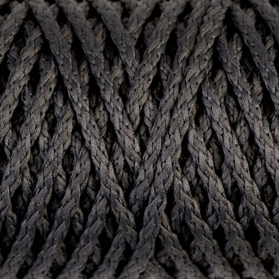 Шнур для вязания "Классик" без сердечника 100% полиэфир ширина 4мм 100м (т.-серый)