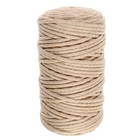 Шнур для вязания "Пухлый" 100% хлопок ширина 5мм 100м (песочный) - Фото 3