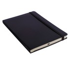 Бизнес-блокнот А5, 100 листов Megapolis Journal, искусственная кожа, тонированный блок, на резинке, чёрный - Фото 2