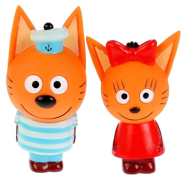 Игрушка для купания «Три Кота, Карамелька+Коржик» - Фото 1