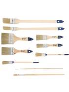 Набор кистей ТУНДРА, плоские, круглые, радиаторные, для масляной краски, 10 шт. - Фото 4