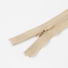 Молния потайная, №3, неразъёмная, потайная, замок автомат, 20 см, цвет бежевый, цена за 1 штуку - Фото 2