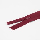 Молния потайная, №3, неразъёмная, потайная, замок автомат, 50 см, цвет бордовый, цена за 1 штуку - Фото 2