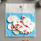 Набор пуговиц для творчества дерево «Снеговик в шапке и шарфике», набор 15 шт., 3.4×2.5 см - фото 117393806