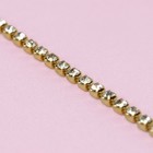 Цепь со стразами, металл, стекло, 2 мм, 9±1 м, цвет золотой - Фото 2