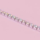 Цепь со стразами, с голографией, металл, стекло, 2.5 мм, 9±1 м, цвет серебряный - Фото 2