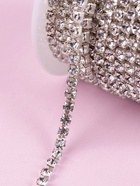 Цепь со стразами, металл, стекло, 3.5 мм, 9±1 м, цвет серебряный - Фото 3