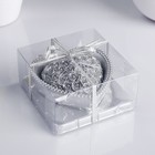 Свеча "Сердце" 9х4,5см, серебро - Фото 1
