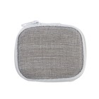 Футляр для наушников LuazON, прямоугольный, 8х6х3 см, материал верха: ткань, серый - фото 8485086