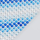Наклейка пластик стразы "Градиент сине-голубого" 30х10,5 см - Фото 3