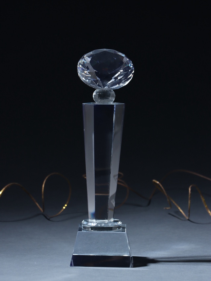 Фигурка стекло «Стела наградная. Бриллиант», 24×7×7 - Фото 1
