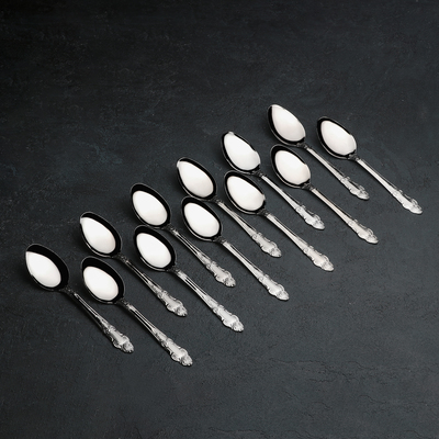 Ложки столовые из нержавеющей стали «Русиано», длина 19 см, 12 шт.