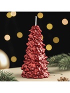 Свеча новогодняя «Ёлка», 10×5 см, красная - Фото 2