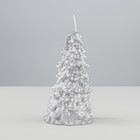 Свеча новогодняя "Ёлка" 10х5см, серебро - Фото 2