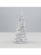 Свеча новогодняя «Ёлка», 10×5 см, серебро - Фото 3