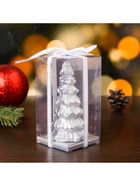 Свеча новогодняя «Ёлка», 10×5 см, серебро - Фото 5