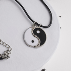 Кулон «Инь-ян», цвет чёрно-белый в серебре, на чёрном шнурке, 42 см - Фото 2