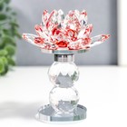 Фигурка стекло «Лотос на пьедестале», вращается, красный, 10.5×8.5×8.5 см - Фото 2