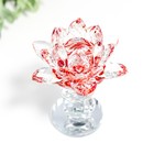 Фигурка стекло «Лотос на пьедестале», вращается, красный, 10.5×8.5×8.5 см - Фото 3