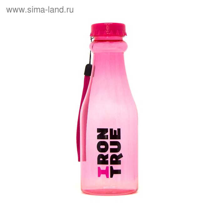 Бутылка спортивная IRONTRUE Розовый 550 мл - Фото 1