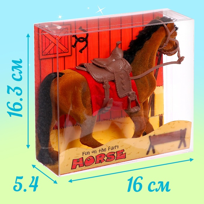 Лошадь флок с аксессуарами, МИКС - фото 1907028050
