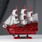 Корабль сувенирный малый «Вингилот», борта красное дерево, паруса белые, 4×20×20 см - фото 3545853