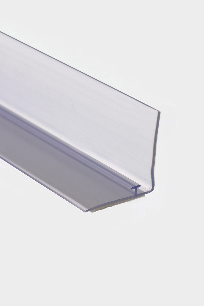 Ограничитель передний пластиковый самоклеящийся с Т-профилем, 1000×32×30 мм, прозрачный