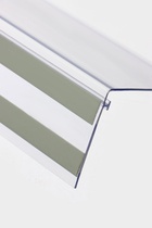 Ограничитель передний пластиковый самоклеящийся с Т-профилем, 1000×66×80 мм, прозрачный - Фото 5