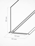 Ограничитель передний пластиковый самоклеящийся с Т-профилем, 1000×66×80 мм, прозрачный - Фото 7
