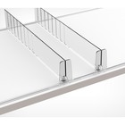 Пластиковый обламывающийся разделитель c передним ограничителем 60 мм, 285-485×20×60 мм - Фото 5