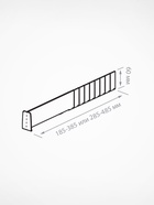 Пластиковый обламывающийся разделитель c передним ограничителем 6 см, 18.5-38.5×3.5×6 см - Фото 3