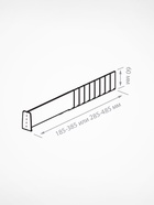 Пластиковый обламывающийся разделитель c передним ограничителем 6 см, 18.5-38.5×3.5×6 см - Фото 4