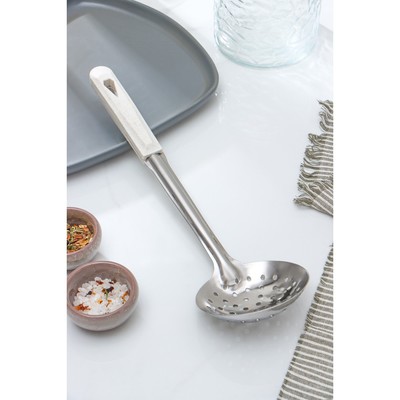 Шумовка Доляна «Соната», h=34 см, нержавеющая сталь, цвет серебряный