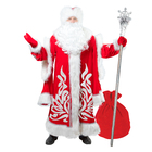Карнавальный костюм «Дед Мороз королевский», аппликация, мех, р. 56-58, рост 182 см - фото 2179004