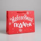 Пакет ламинированный горизонтальный «Новогодний подарок», MS 23 × 18 × 8 см - фото 318227216