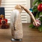 Сувенир полистоун "Дед Мороз в вязаном кафтане и кожаном колпаке" 32х8,5х9,5 см - фото 39157377