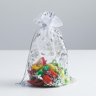 Мешочек подарочный органза «С Новым годом!», 16×24 см ± 1.5 см