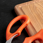 Ножницы кухонные Доляна «Фил», 22 см, универсальные 6 в 1, цвет оранжевый - Фото 2