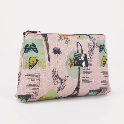 Косметичка на молнии, цвет розовый