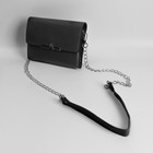 Ручка для сумки, с цепочками и карабинами, 120 × 1,8 см, цвет чёрный - фото 8485866