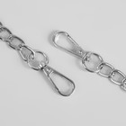 Ручка для сумки, с цепочками и карабинами, 120×1.8 см, бордовая - Фото 3