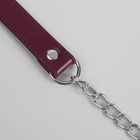 Ручка для сумки, с цепочками и карабинами, 120 × 1,8 см, цвет бордовый - фото 8485872