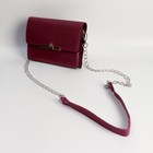 Ручка для сумки, с цепочками и карабинами, 120 × 1,8 см, цвет бордовый - фото 8485874