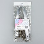 Ручка для сумки, с цепочками и карабинами, 120 × 1,8 см, цвет серебряный - Фото 6