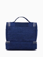 Косметичка - несессер дорожная на молнии, с крючком, с ручкой, с отделами, синий - Фото 2