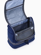 Косметичка - несессер дорожная на молнии, с крючком, с ручкой, с отделами, синий - Фото 3