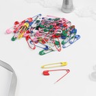 Булавки английские, 30 мм, 100 шт., цвет разноцветный - Фото 3