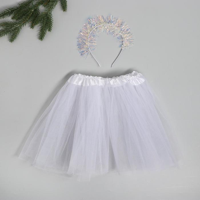 Карнавальный набор «Снежинка», юбка, ободок, 3-5 лет - Фото 1