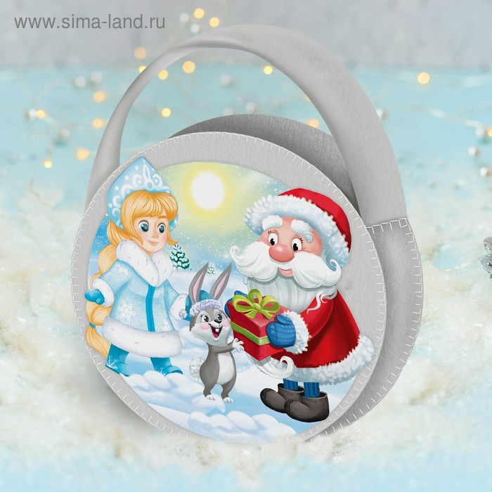 Новогодняя сумочка из фетра «Снегурочка и Дед мороз» - Фото 1